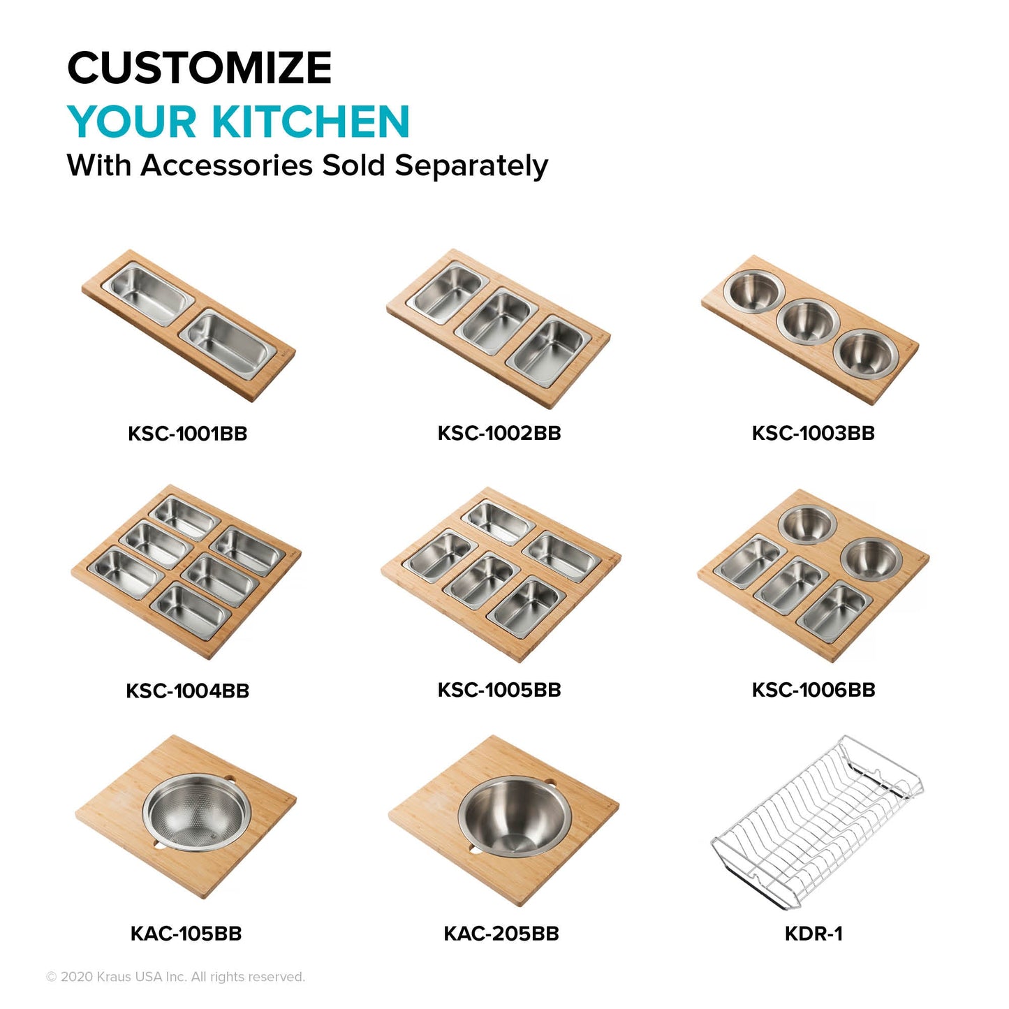 KRAUS Kore 33" 16 Gauge Farmhouse Workstation Kitchen Sink - KWF210-33