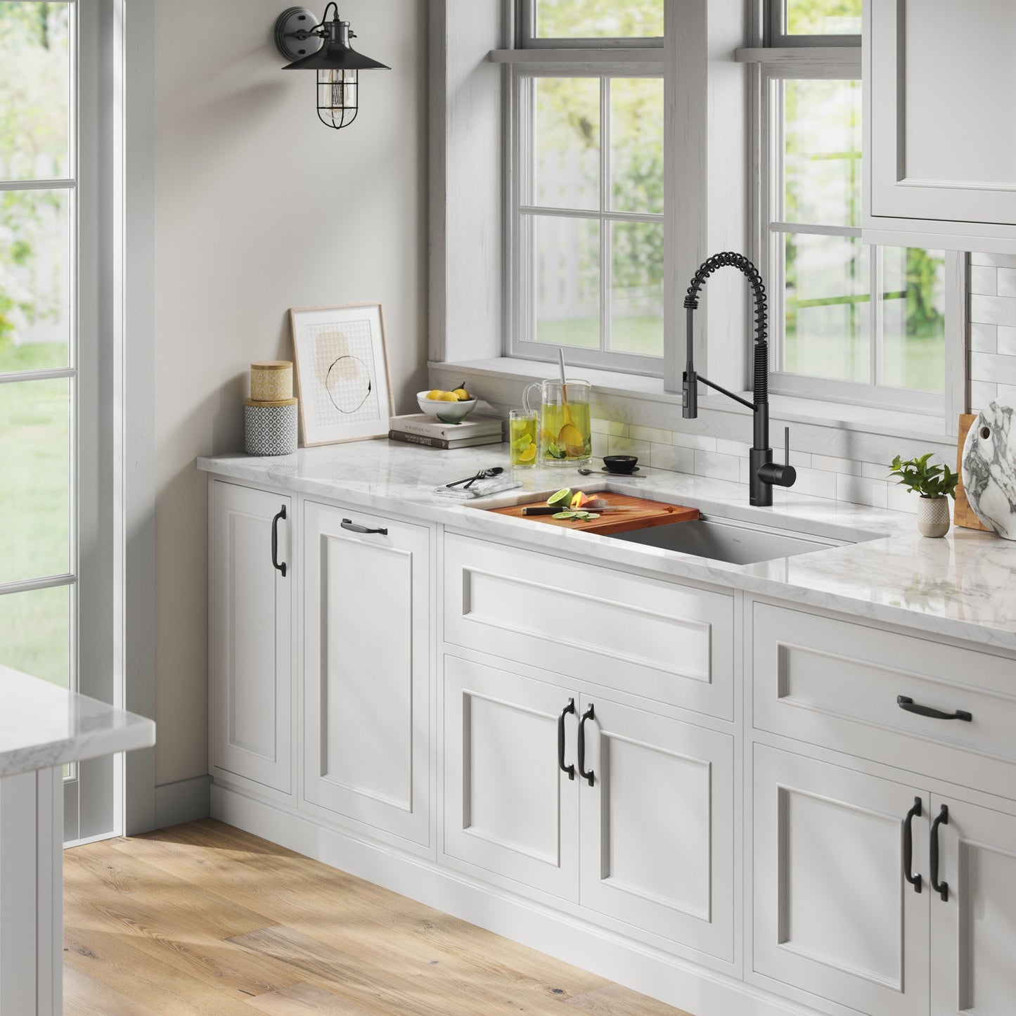 KRAUS Kore 36" Undermount Workstation 16 Gauge Stainless Steel Single Bowl Kitchen Sink with Accessories - KWU110-36