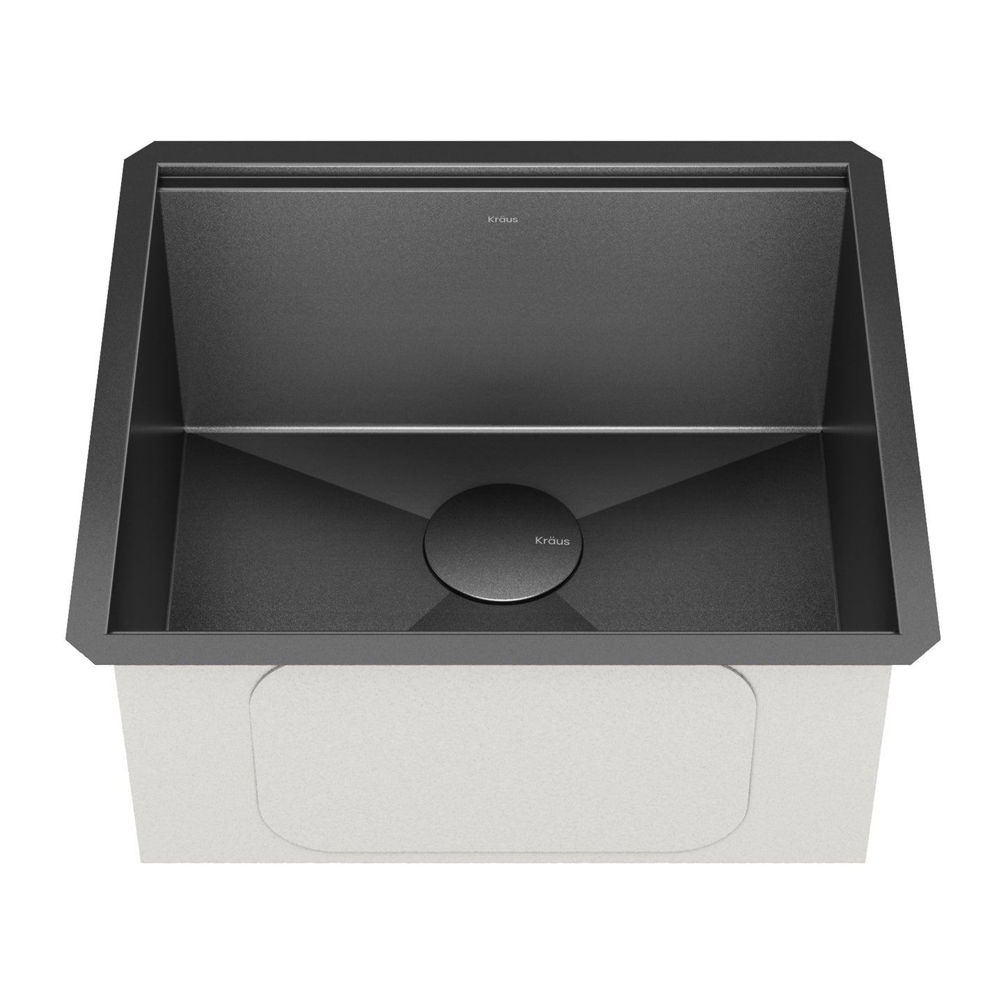 KRAUS Kore Workstation 21" Undermount 16 Gauge Bar or Kitchen Sink in PVD Gunmetal - KWU1101-21-PGM