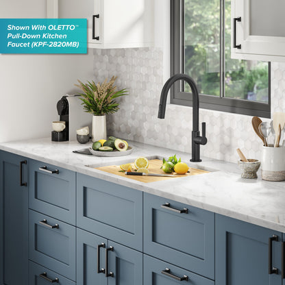 KRAUS Kore Workstation 21" Undermount 16 Gauge Bar or Kitchen Sink in PVD Gunmetal - KWU1101-21-PGM