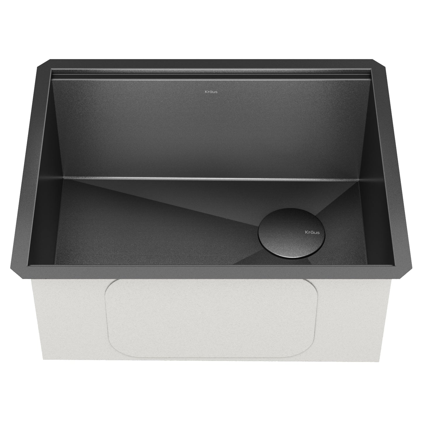 KRAUS Kore Workstation 23" Undermount Kitchen Sink in 16 Gauge PVD Gunmetal - KWU1111-23-PGM