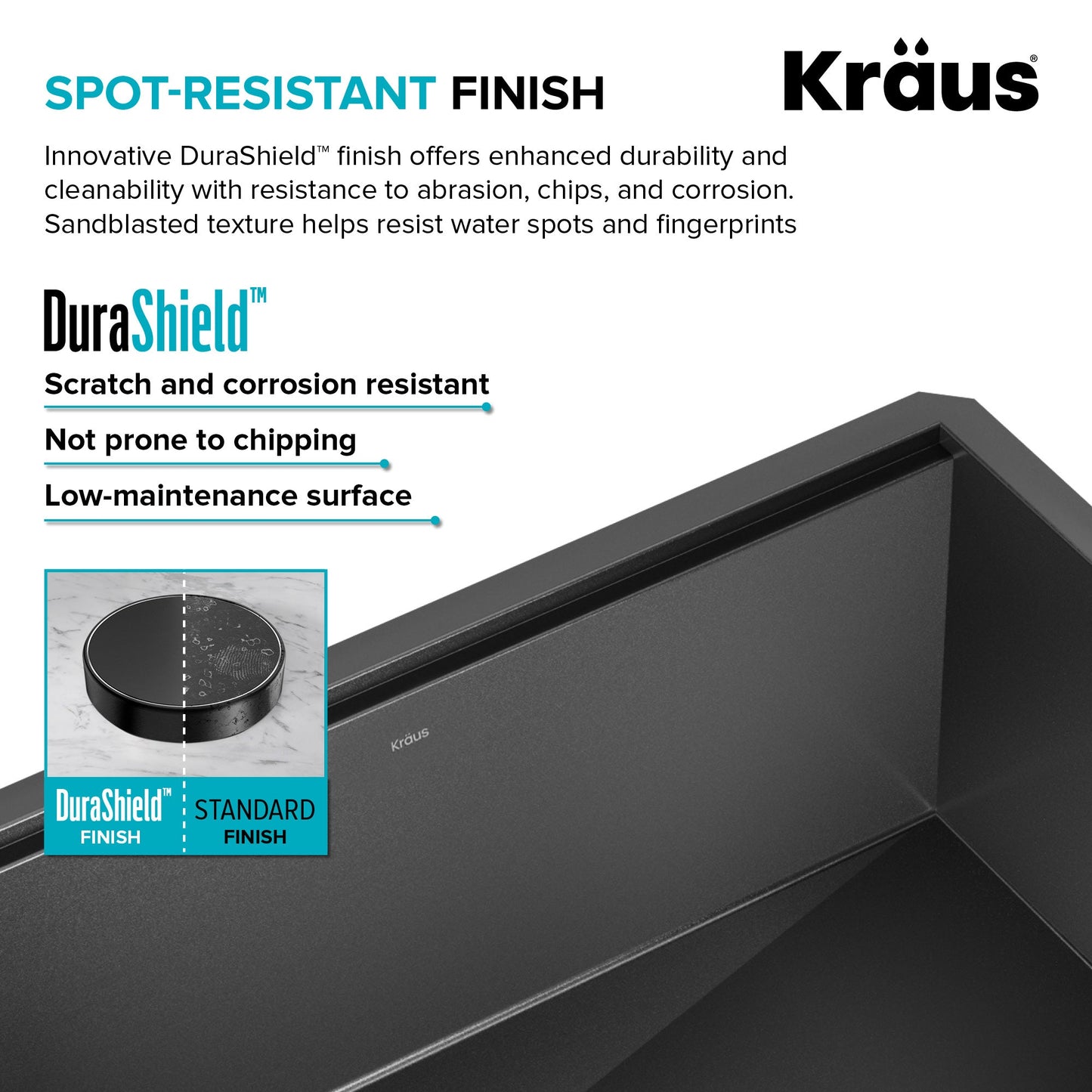 KRAUS Kore Workstation 27" Undermount 16 Gauge Single Bowl Kitchen Sink in PVD Gunmetal - KWU110-27-PGM