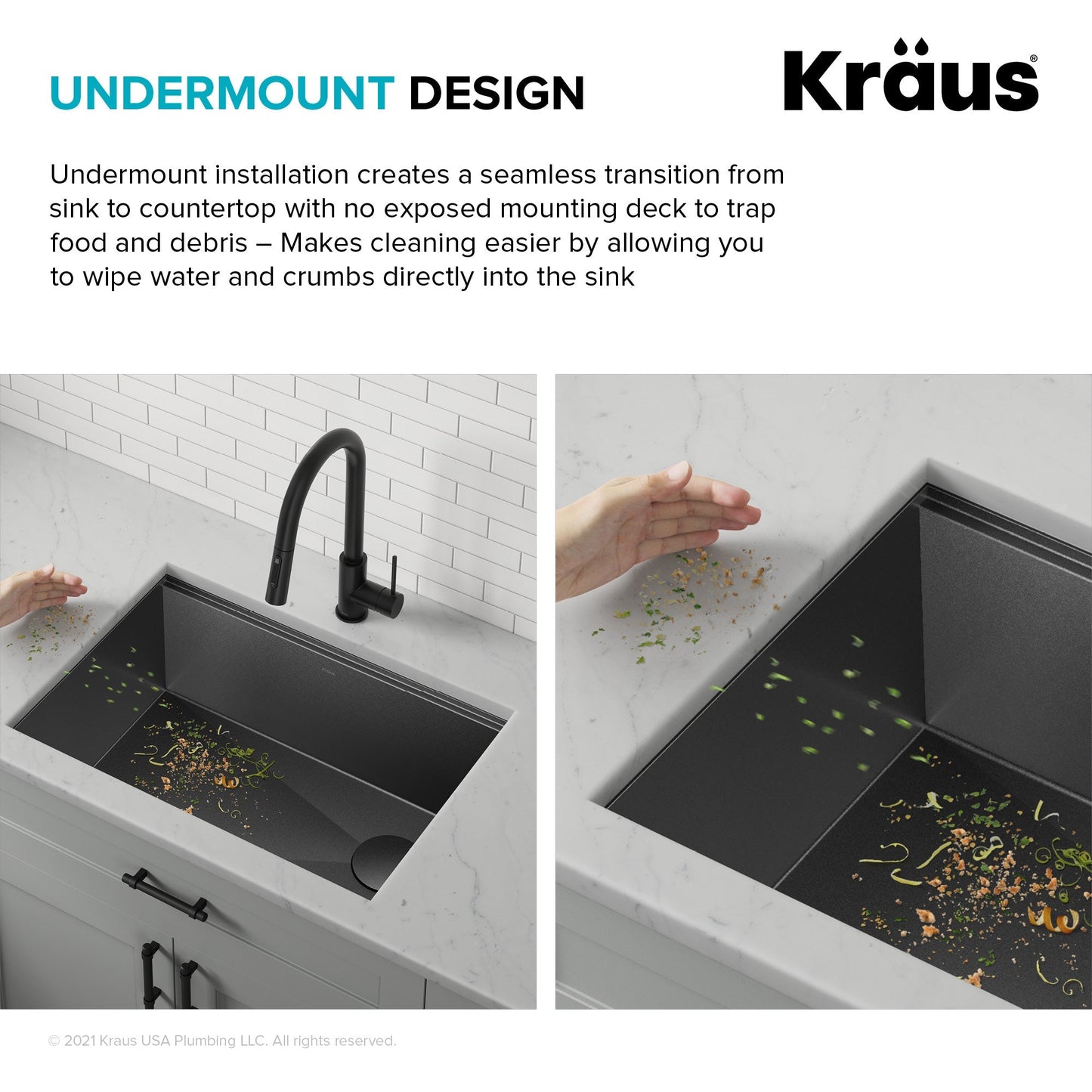 KRAUS Kore Workstation 27" Undermount 16 Gauge Single Bowl Kitchen Sink in PVD Gunmetal - KWU110-27-PGM