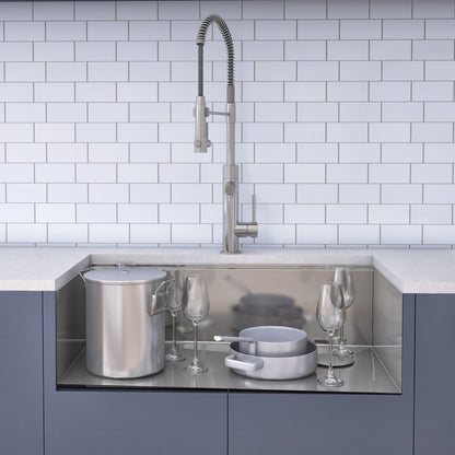 KRAUS Kore Workstation 30" Undermount 16 Gauge Single Bowl Stainless Steel Kitchen Sink with Accessories - KWU110-30