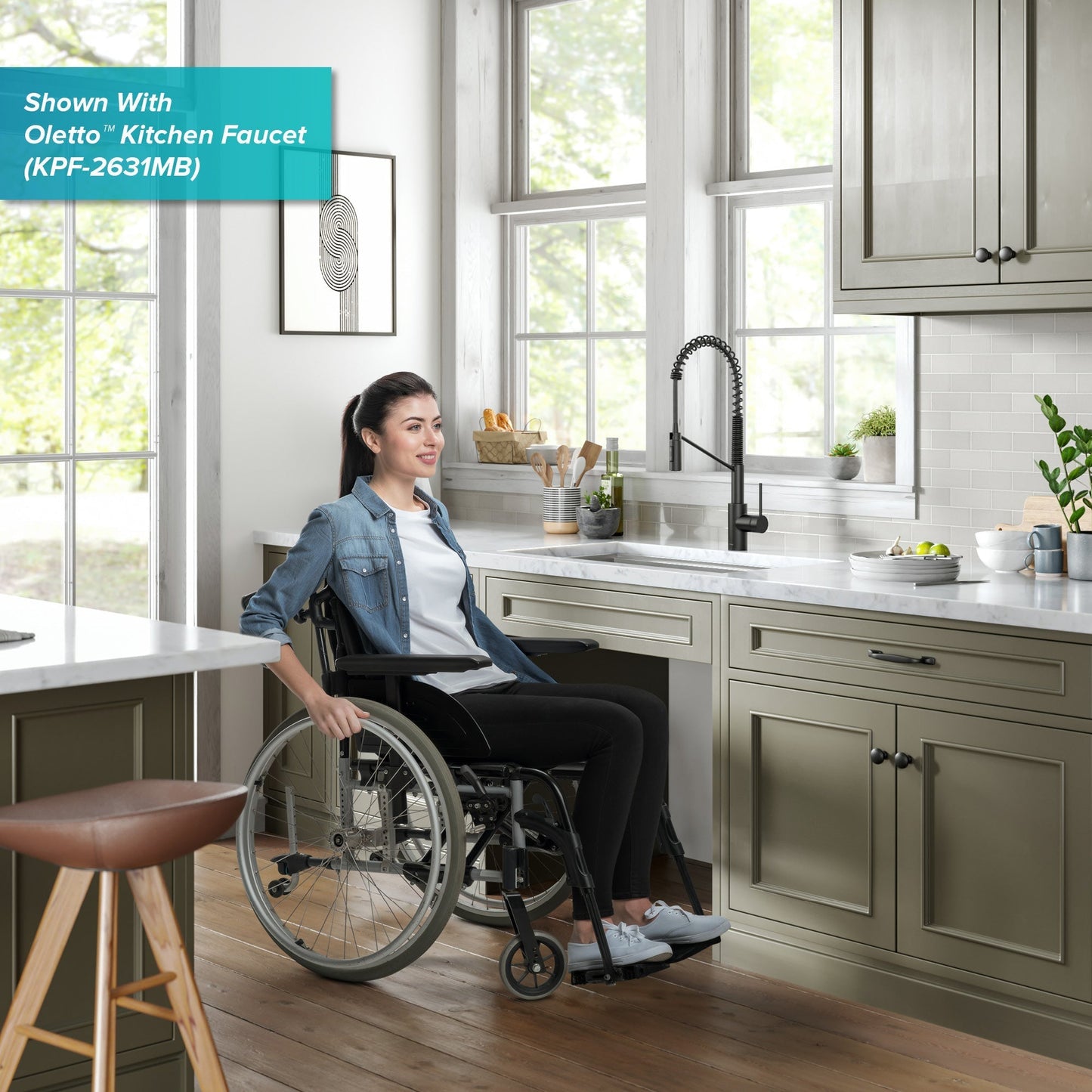 KRAUS Kore Workstation 32" Undermount 16 Gauge 5.5" Deep Single Bowl ADA Kitchen Sink - KWU110-32/5.5