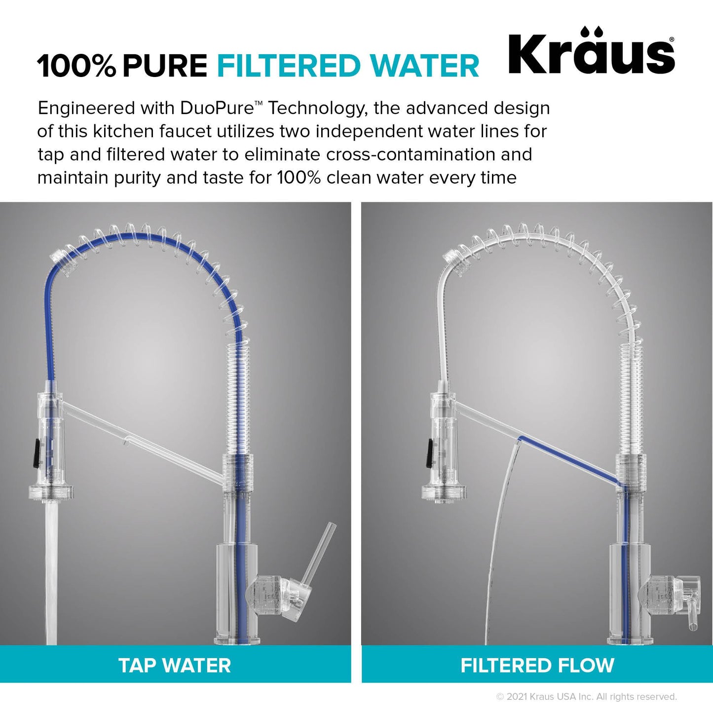 KRAUS Single Handle Kitchen Faucet with Integrated Dispenser for Water Filtration in Spot Free Antique Champagne Bronze - KFF-1610SFACB