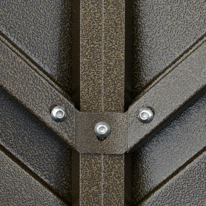 Outsunny 10' x 13' Hardtop Gazebo with Curtains, Netting, Steel Roof, Ceiling Hook, Gray - 84C-097CG