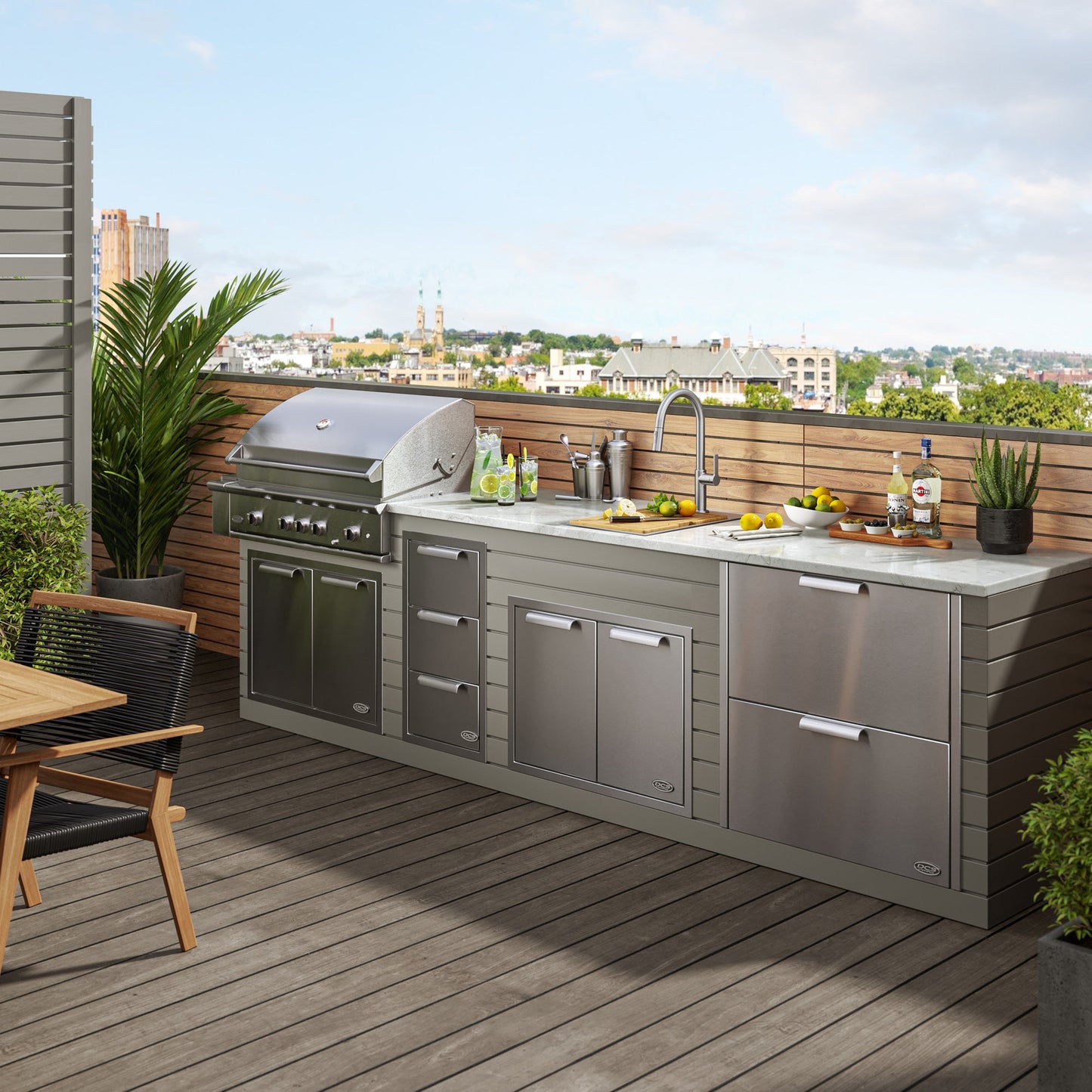 KRAUS 15" x 22" Outdoor Marine Grade Workstation Drop-In T-316 Stainless Steel Bar Sink - KWT311-15-316