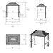 Kozyard 6’ x 8’ BBQ Hardtop Grill Gazebo, Outdoor Barbecue Gazebo with Double Galvanized Steel Roof, Aluminum BBQ Gazebo with 2 Side Shelves for Patio Lawn Garden - KZBBQ68GY