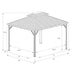 Kozyard Hardtop Gazebo - Permanent Metal Pavilion with Netting and Shaded Curtains for Patio, Backyard, and Deck - Galvanized Steel Outdoor Aluminum Canopy, Double Roof Gazebo - KZCHG1010GY