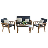 Kozyard Metal 4 - Person Seating Group with Cushions - KZF609BRW