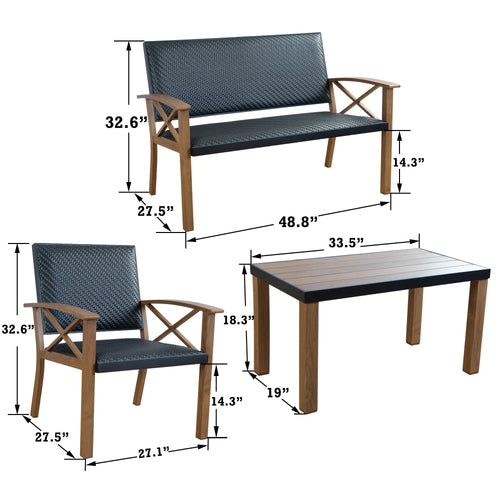 Kozyard Metal 4 - Person Seating Group with Cushions - KZF609BRW