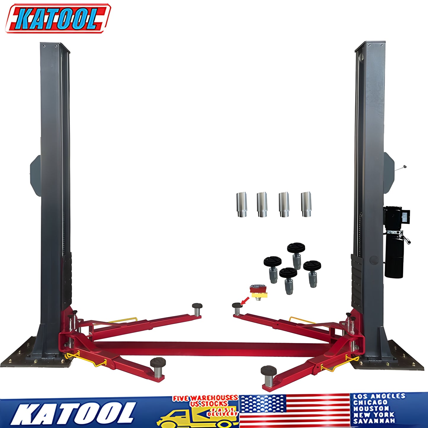 Katool 12,000lbs Two Post Lift Single Lock Release Auto Lift Car Lift H120D - KT-H120D