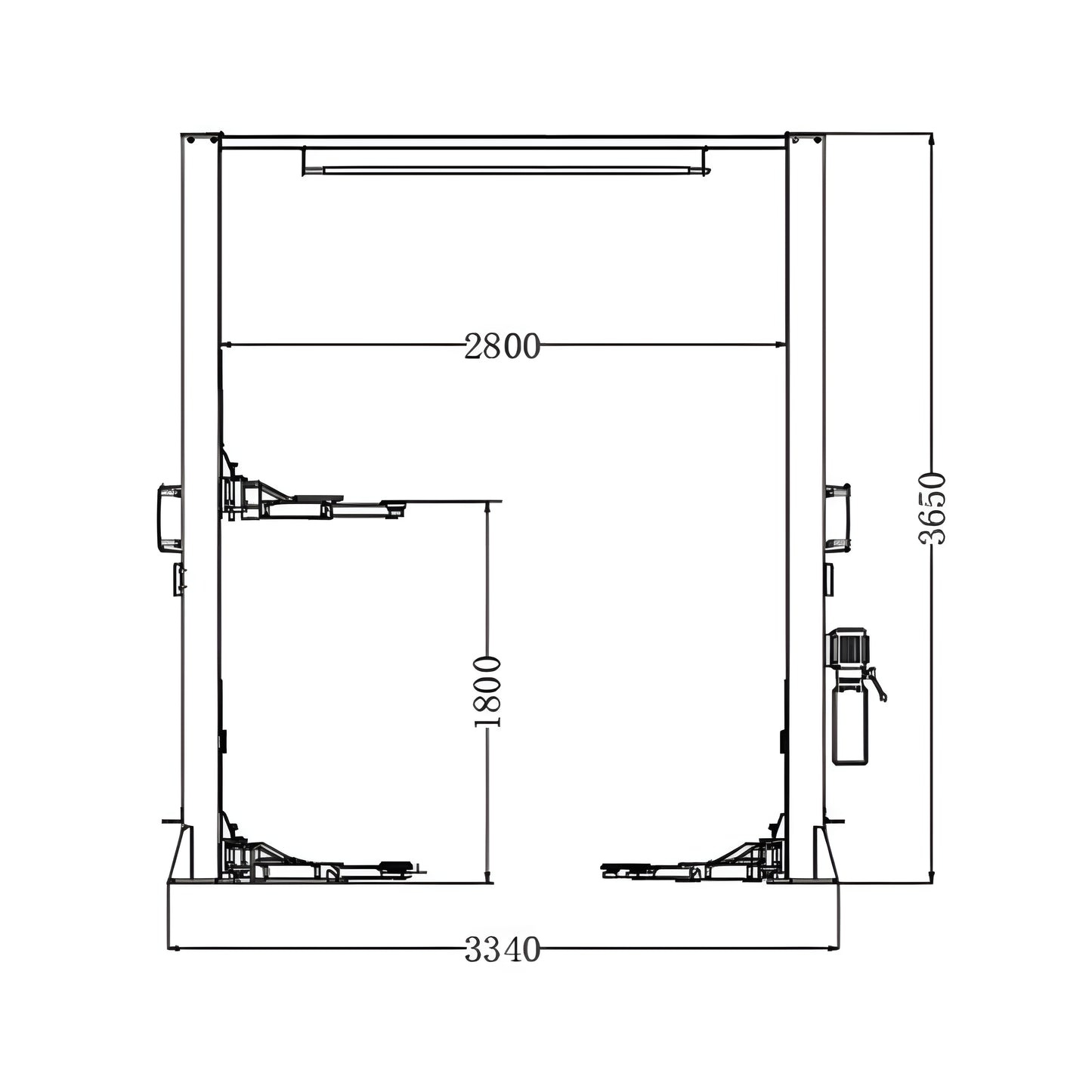 Katool AM120SD 12,000 lbs 2 Post Car Lift Car Lift - AM120SD-1
