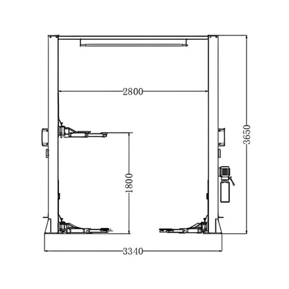 Katool AM120SD 12,000 lbs 2 Post Car Lift Car Lift - AM120SD-1