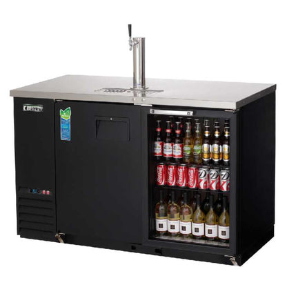 Everest Commercial 57" Back Bar & Direct Draw Keg Refrigerator Cooler Beer Dispenser 20 cu. ft. - EBD2-BBG