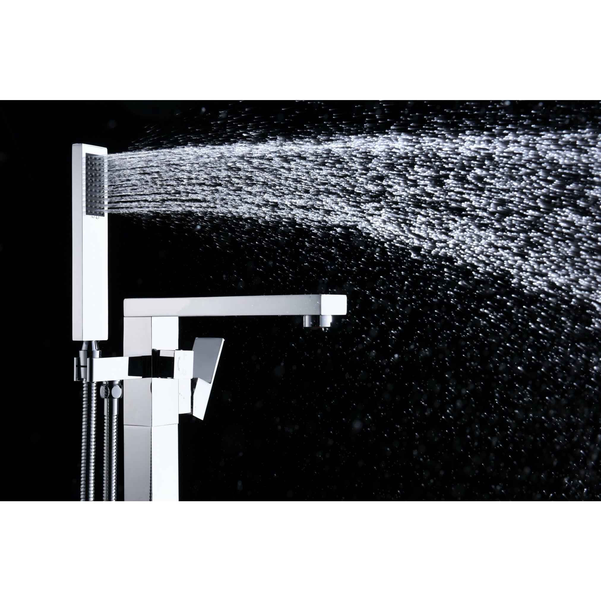 Anzzi Khone 2-Handle Claw Foot Tub Faucet with Hand Shower FS-AZ0037 - FS-AZ0037BN