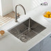 Kibi 23" x 18" x 10" Handcrafted Undermount Single Bowl Kitchen Sink With Satin Finish - K1-S23