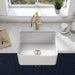 Kibi 24" x 18" x 10" Landis Series Undermount Single Bowl Fireclay Kitchen Sink In Glossy White - K2-SF24