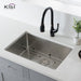 Kibi 28" x 19" x 10" Handcrafted Undermount Single Bowl Kitchen Sink With Satin Finish - K1-S28