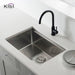 Kibi 28" x19" x 10" Single Bowl Undermount Workstation Sink In Satin Finish - K1-S28T