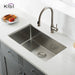 Kibi 30" x 18" x 10" Handcrafted Undermount Single Bowl Kitchen Sink With Satin Finish - K1-S30