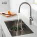 Kibi 32 3/4" x 19" x 10" Handcrafted Undermount Single Bowl Stainless Steel Kitchen Sink With Satin Finish - K1-S33