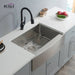 Kibi 33" x 22" x 10" Handcrafted Single Bowl Farmhouse Apron Kitchen Sink With Satin Finish - K1-SF33