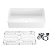 Kibi 36" x 18" x 10" Pure Series Single Bowl Fireclay Farmhouse Sink In Glossy White Finish - K2-SF36