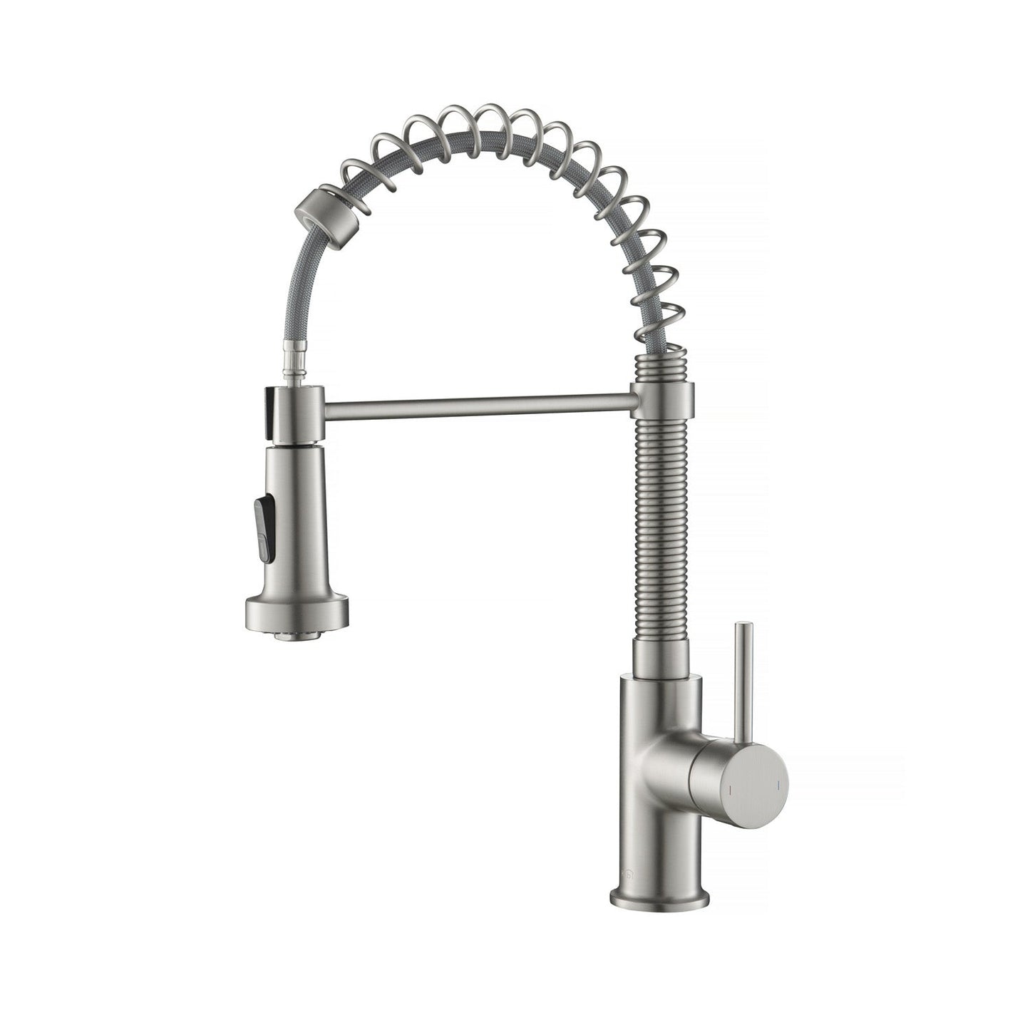 Kibi Aurora Single Handle High Arc Pull Down Kitchen Faucet In Brushed Nickel Finish - KKF2003BN