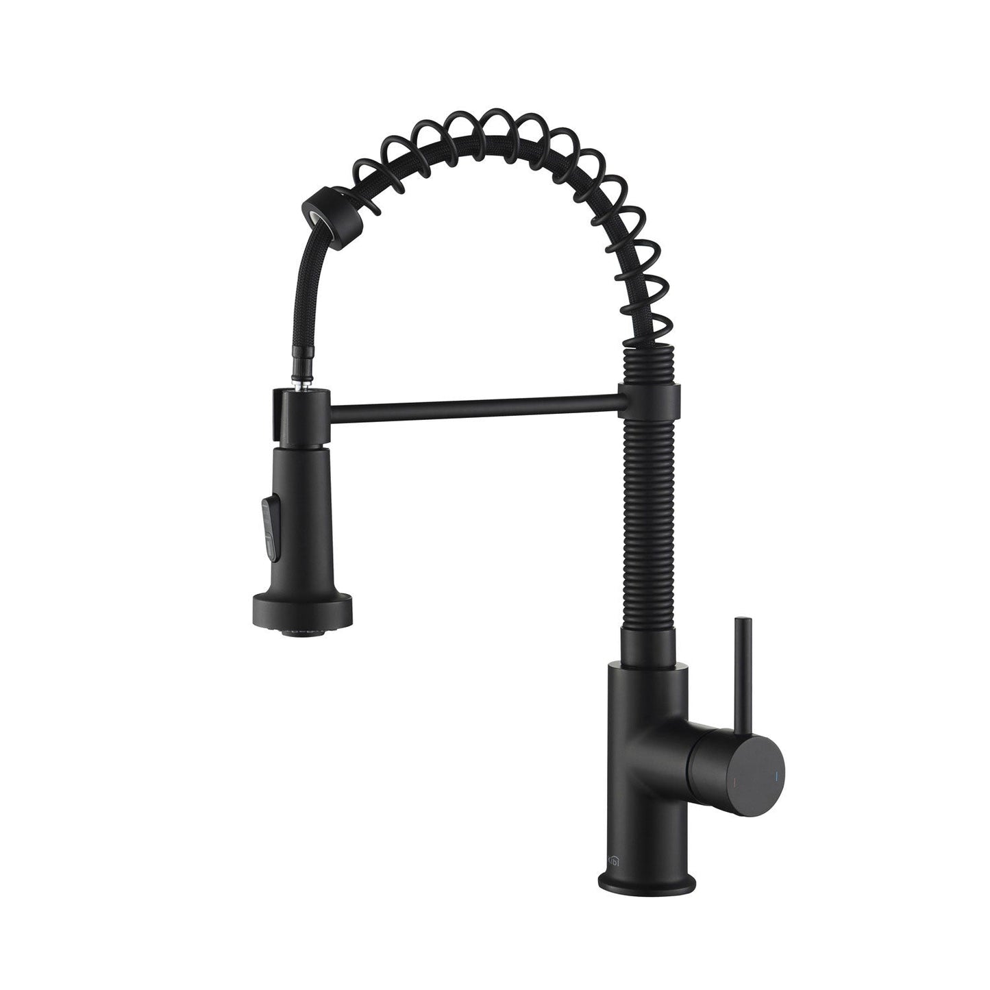 Kibi Aurora Single Handle High Arc Pull Down Kitchen Faucet In Matte Black Finish - KKF2003MB