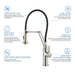 Kibi Engel Single Handle Pull Down Kitchen Faucet In Brushed Nickel Finish - KKF2014BN