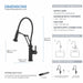 Kibi Engel Single Handle Pull Down Kitchen Faucet In Matte Black Finish - KKF2014MB