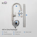 Kibi Hilo Single Handle High Arc Pull Down Kitchen Faucet With Soap Dispenser in Brushed Nickel Finish - C-KKF2008BN-KSD100BN