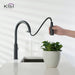 Kibi Hilo Single Handle High Arc Pull Down Kitchen Faucet With Soap Dispenser in Matte Black Finish - C-KKF2008MB-KSD100MB