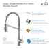 Kibi Largo Single Handle Pull Down Kitchen Faucet With Soap Dispenser in Brushed Nickel Finish - C-KKF2006BN-KSD100BN