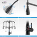 Kibi Largo Single Handle Pull Down Kitchen Faucet With Soap Dispenser in Matte Black Finish - C-KKF2006MB-KSD100MB