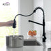 Kibi Largo Single Handle Pull Down Kitchen Faucet With Soap Dispenser in Matte Black Finish - C-KKF2006MB-KSD100MB