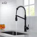 Kibi Largo Single Handle Pull Down Kitchen Faucet With Soap Dispenser in Matte Black Finish - C-KKF2006MB-KSD100MB