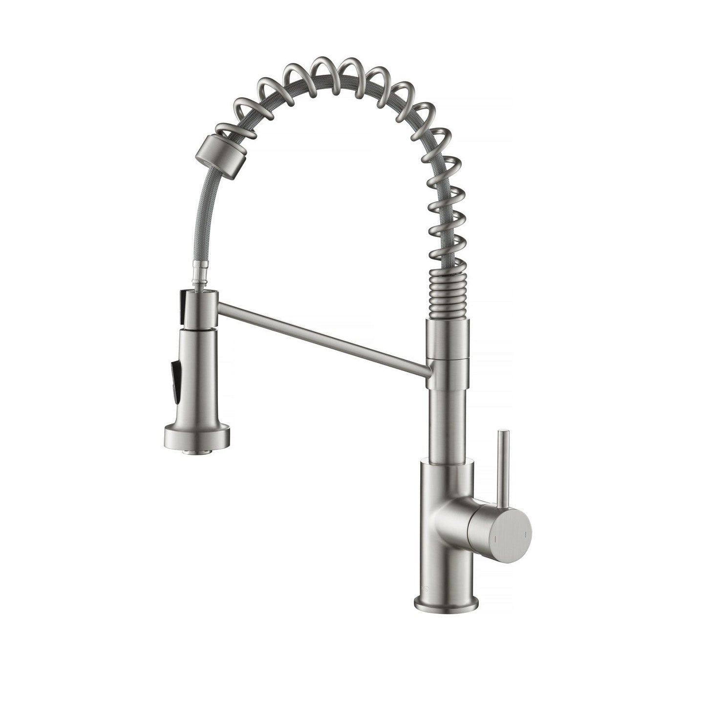 Kibi Lodi Single Handle High Arc Pull Down Kitchen Faucet IN Brushed Nickel Finish - KKF2004BN