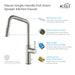 Kibi Macon Single Handle High Arc Pull Down Kitchen Faucet With Soap Dispenser in Brushed Nickel Finish - C-KKF2007BN-KSD100BN