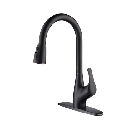 Kibi Single Handle Pull Down Kitchen Faucet In Oil Rubbed Bronze Finish - F101ORB