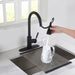 Kibi Single Handle Pull Down Kitchen Faucet With Touch Sensor In Matte Black Finish - F102MB-S