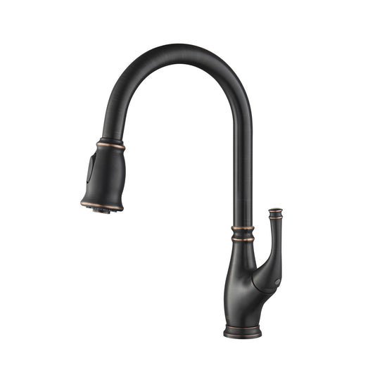 Kibi Summit Single Handle High Arc Pull Down Kitchen Faucet in Oil Rubbed Bronze Finish - KKF2009ORB