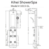 Pulse Showerspas Silver Glass Shower Panel - Kihei Ii Showerspa 1013-GL