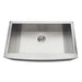 Kingston Brass 33 in. Drop-In Stainless Steel Apron-Front Single Bowl Farmhouse Kitchen Sink, Brushed - GKTSF33209