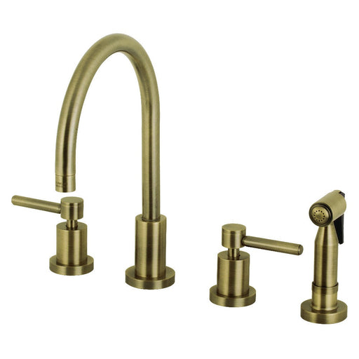 Kingston Brass Concord 8 in. Widespread Kitchen Faucet with Brass Sprayer - KS8720