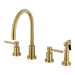 Kingston Brass Concord 8 in. Widespread Kitchen Faucet with Brass Sprayer - KS8720