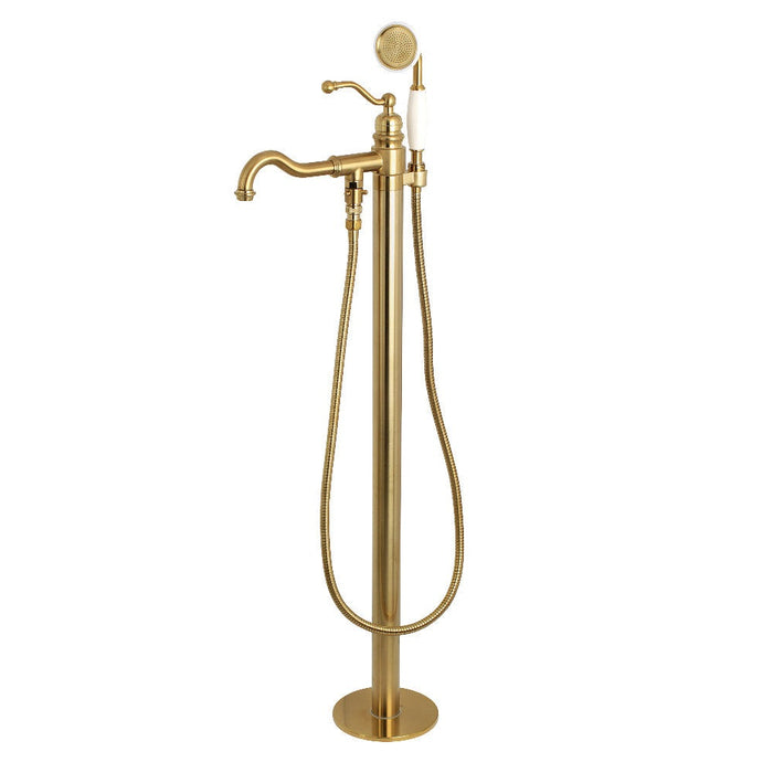 Kingston Brass English Country Freestanding Tub Faucet with Hand Shower - KS7138ABL