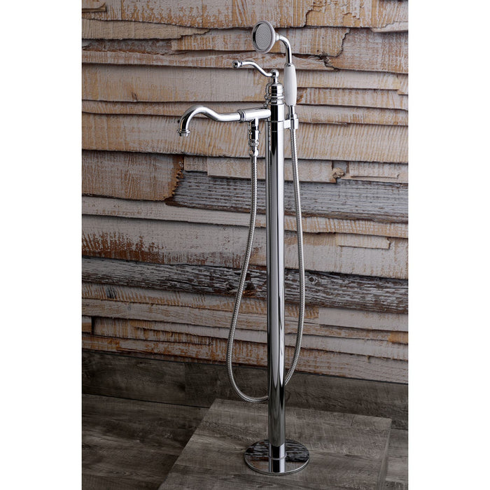 Kingston Brass English Country Freestanding Tub Faucet with Hand Shower - KS7138ABL